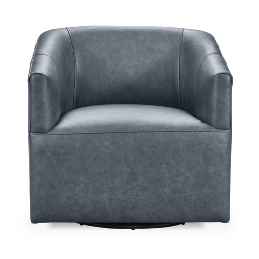 Classic Home Vernon swivel chair with a plush upholstered seat and wooden base, showcasing a modern and comfortable design.