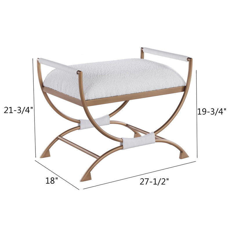 Nora - Bench - White - R&R Furniture Gallery (Fountain Valley, CA)