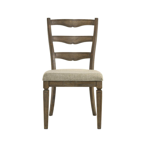 Parfield - Side Chair (Set of 2) - Fabric & Weathered Oak - R&R Furniture Gallery (Fountain Valley, CA)