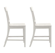 Slat Back Counter Stools (Set of 2) - White - R&R Furniture Gallery (Fountain Valley, CA)