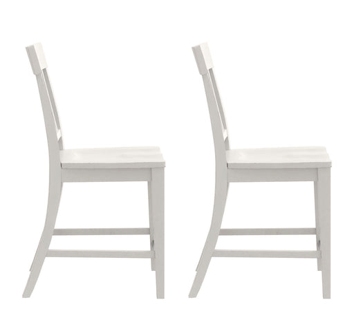Slat Back Counter Stools (Set of 2) - White - R&R Furniture Gallery (Fountain Valley, CA)