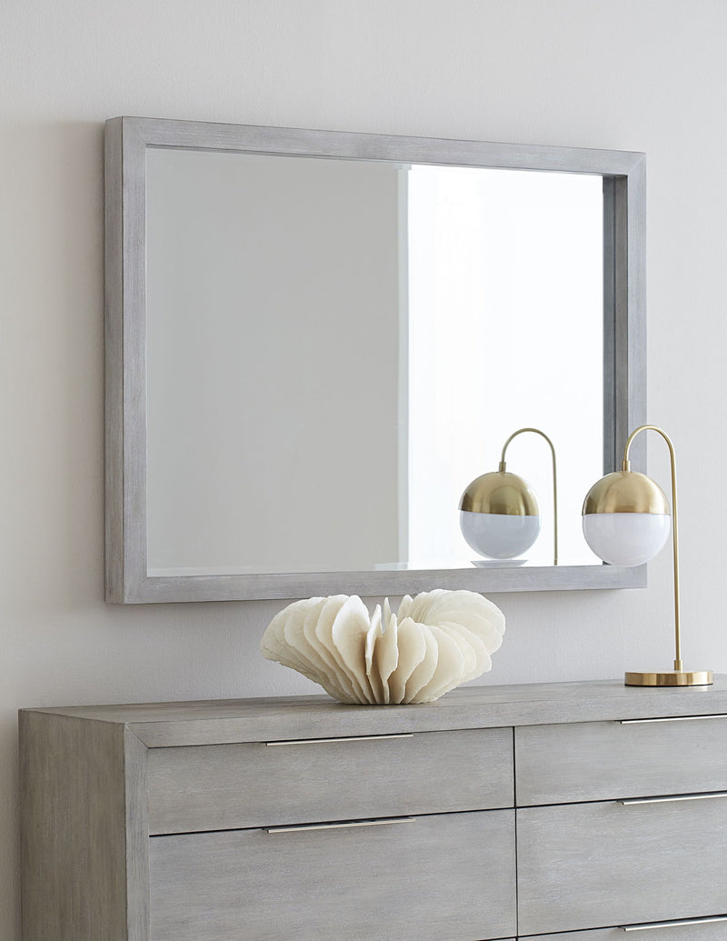 Modus Oxford Mirror in Mineral finish, standalone decorative mirror with a sleek, modern frame reflecting contemporary design.