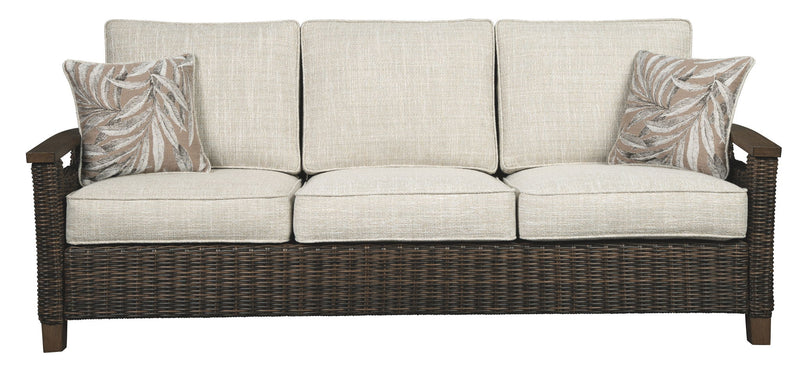 Paradise Trail - Sofa with Cushion - Medium Brown - R&R Furniture Gallery (Fountain Valley, CA)