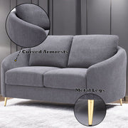 Yuina - Loveseat - Gray Linen - R&R Furniture Gallery (Fountain Valley, CA)