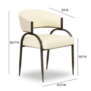 Tatum - Vegan Leather 2-Tone Dining Chair - R&R Furniture Gallery (Fountain Valley, CA)