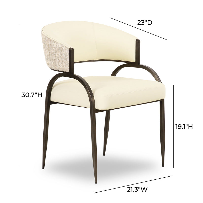Tatum - Vegan Leather 2-Tone Dining Chair - R&R Furniture Gallery (Fountain Valley, CA)