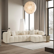 Beatrice - Modern Tufted Right Sectional Sofa - Ivory - R&R Furniture Gallery (Fountain Valley, CA)