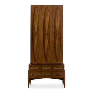 Tiger Eye - Tall Cabinet - Woodtone / Brass