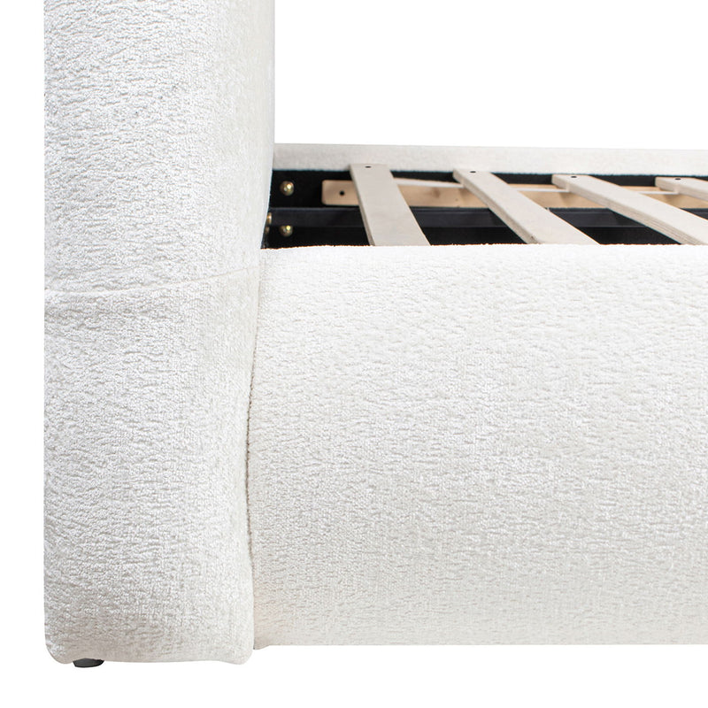 Archie Puffy Grounded - Upholstered Platform Bed - R&R Furniture Gallery (Fountain Valley, CA)