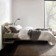 Queen Size Platform Bed Frame With Live Edge Headboard, Built In Nightstands - Dark Brown - R&R Furniture Gallery (Fountain Valley, CA)
