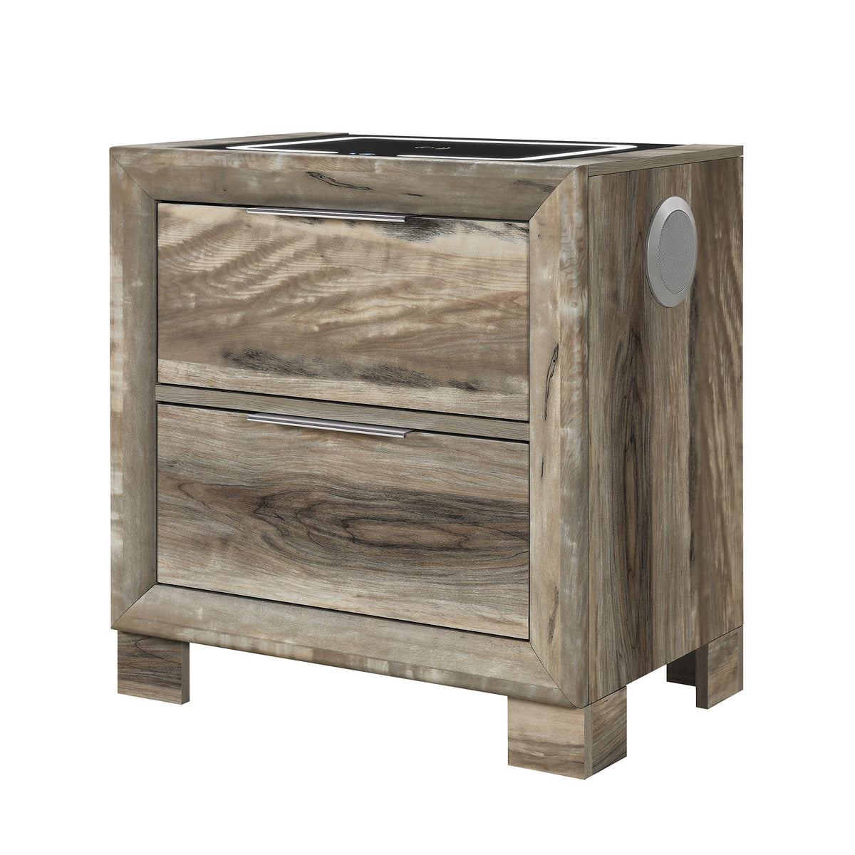 Callisie - Nightstand With Wireless Charging Top - Brown