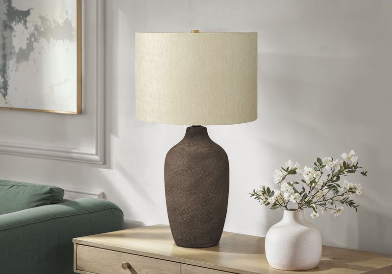 Lighting, Table Lamp, Ceramic, Resin, Contemporary - Gray - R&R Furniture Gallery (Fountain Valley, CA)