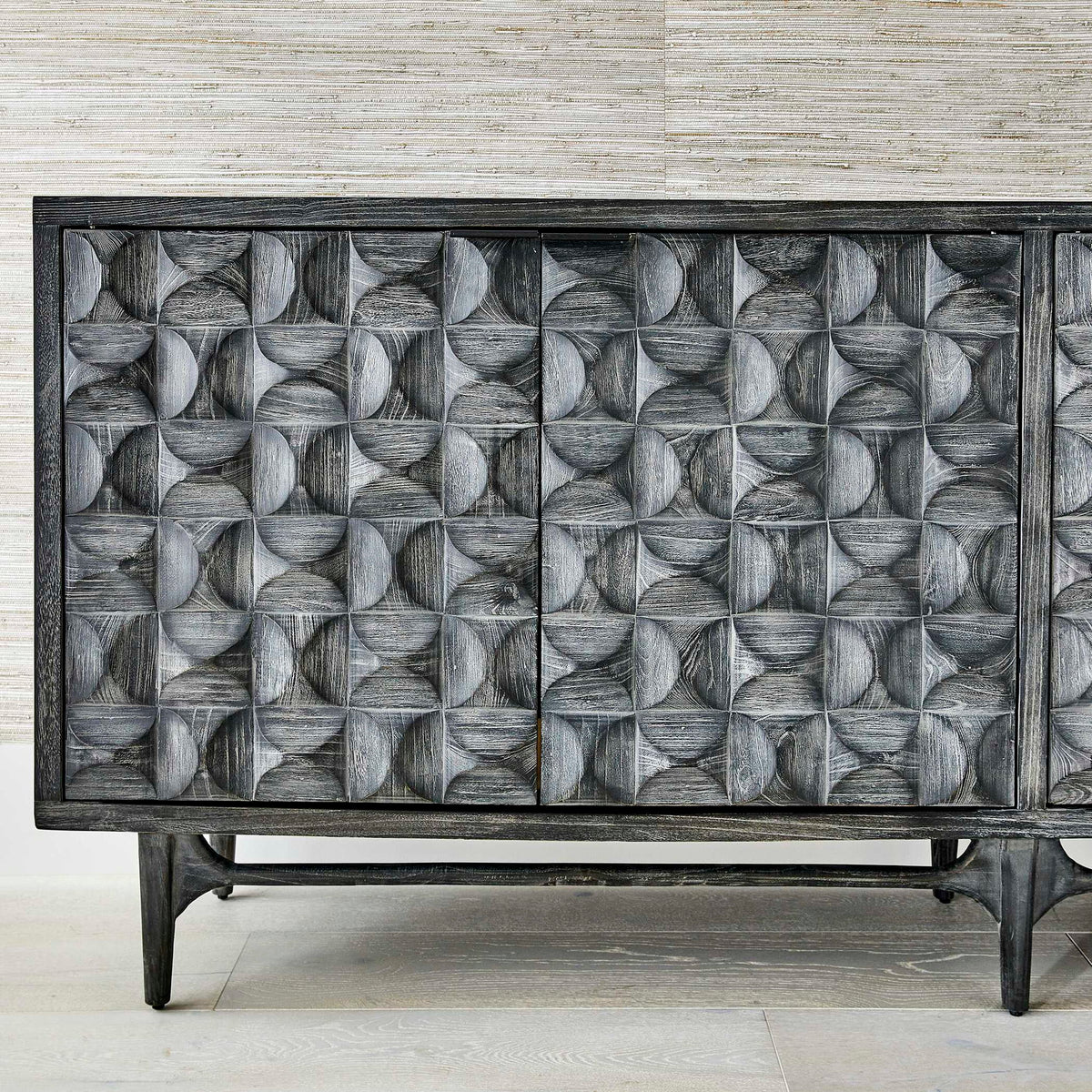 Foursquare - 4 Door Cabinet - Black
