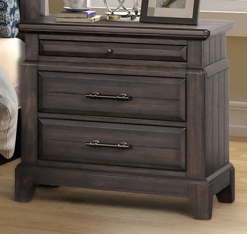 2 Drawer Nightstand Elegant Design - Mahogany - R&R Furniture Gallery (Fountain Valley, CA)