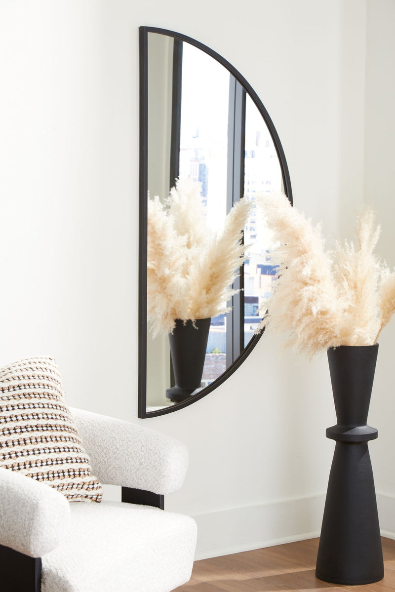 Denlow - Accent Mirror - Black - R&R Furniture Gallery (Fountain Valley, CA)