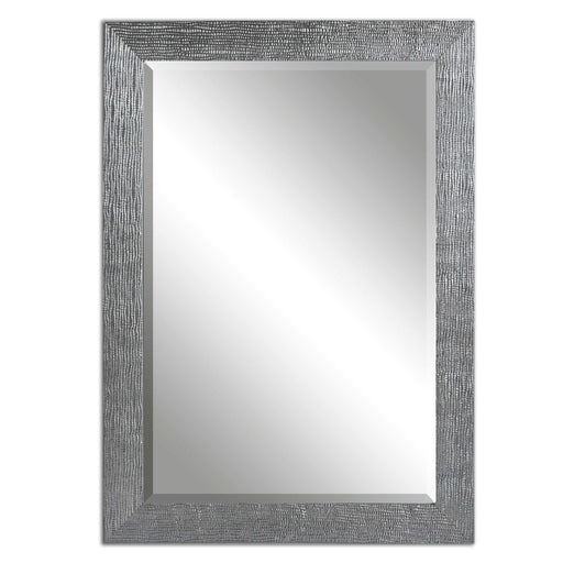 Silver Tarek wall mirror by Uttermost featuring a sleek, modern frame and reflective glass for stylish home decor.