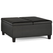 Ellis - Coffee Table Storage Ottoman Contemporary Design - R&R Furniture Gallery (Fountain Valley, CA)