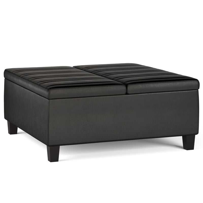 Ellis - Coffee Table Storage Ottoman Contemporary Design - R&R Furniture Gallery (Fountain Valley, CA)