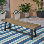 Noble House Cloud outdoor bench with acacia wood frame and slat panel design, perfect for garden or patio seating.