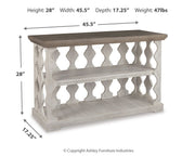 Havalance - Console Sofa Table - Gray / White - R&R Furniture Gallery (Fountain Valley, CA)