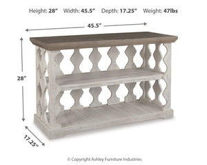 Havalance - Console Sofa Table - Gray / White - R&R Furniture Gallery (Fountain Valley, CA)