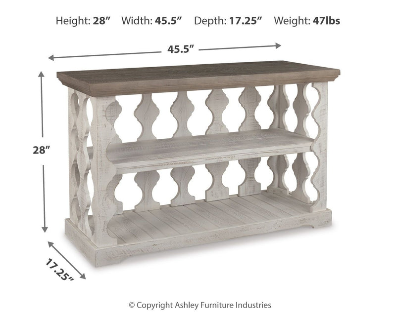 Havalance - Console Sofa Table - Gray / White - R&R Furniture Gallery (Fountain Valley, CA)