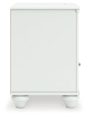 Kozlani - One Drawer Night Stand - White - R&R Furniture Gallery (Fountain Valley, CA)