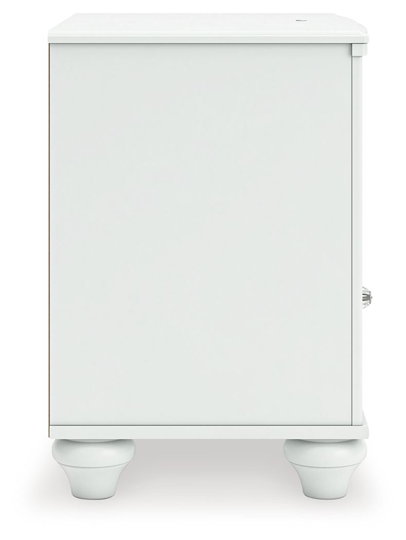 Kozlani - One Drawer Night Stand - White - R&R Furniture Gallery (Fountain Valley, CA)