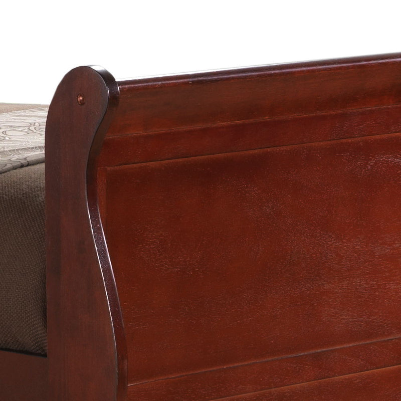 Elegant Glory Furniture trundle bed with classic design, featuring a wooden frame and spacious pull-out storage for versatile sleeping space.