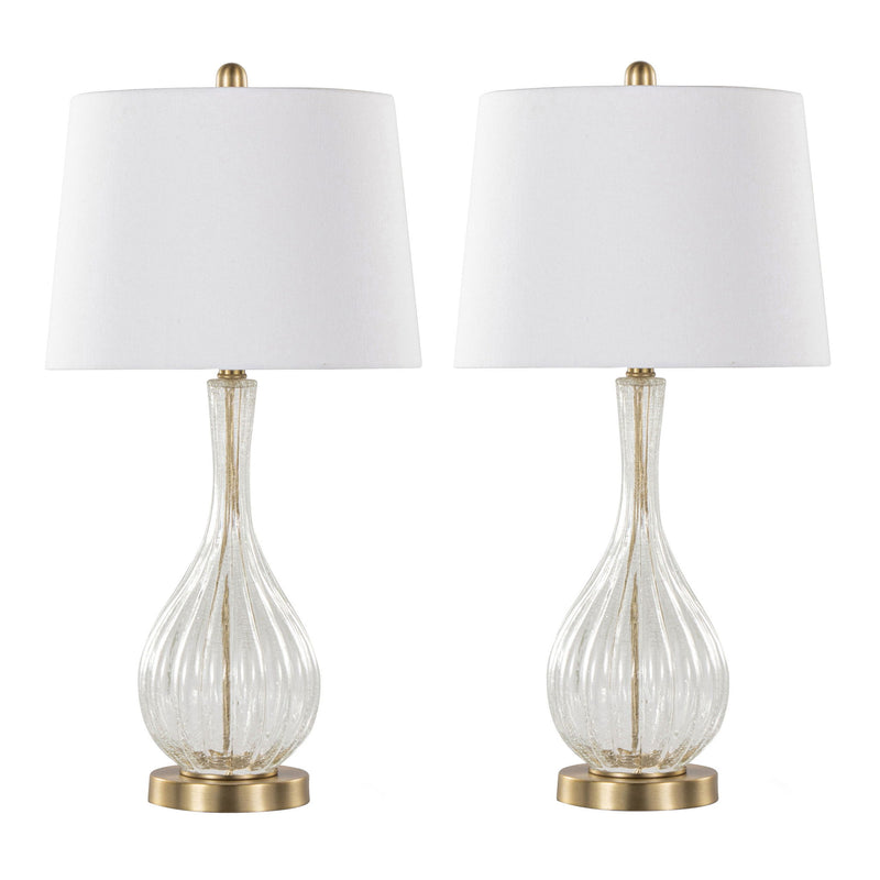 Pair of Lumi Source Jenny contemporary table lamps with sleek modern design and neutral-colored shades.