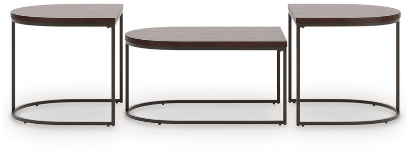 Vanmore - Occasional Table Set (Set of 3) - Dark Brown - R&R Furniture Gallery (Fountain Valley, CA)