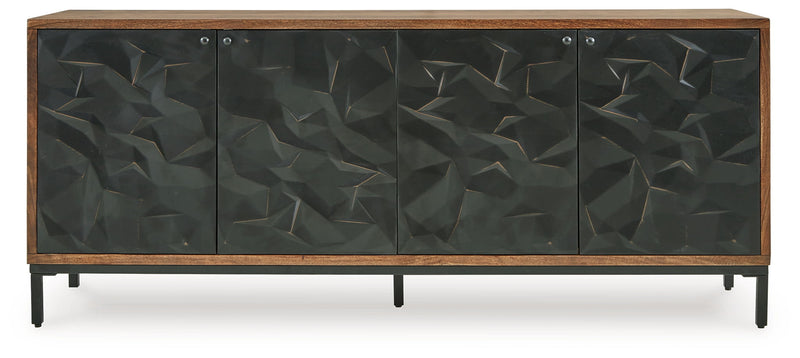 Dorannby - Accent Cabinet - Black / Brown - R&R Furniture Gallery (Fountain Valley, CA)