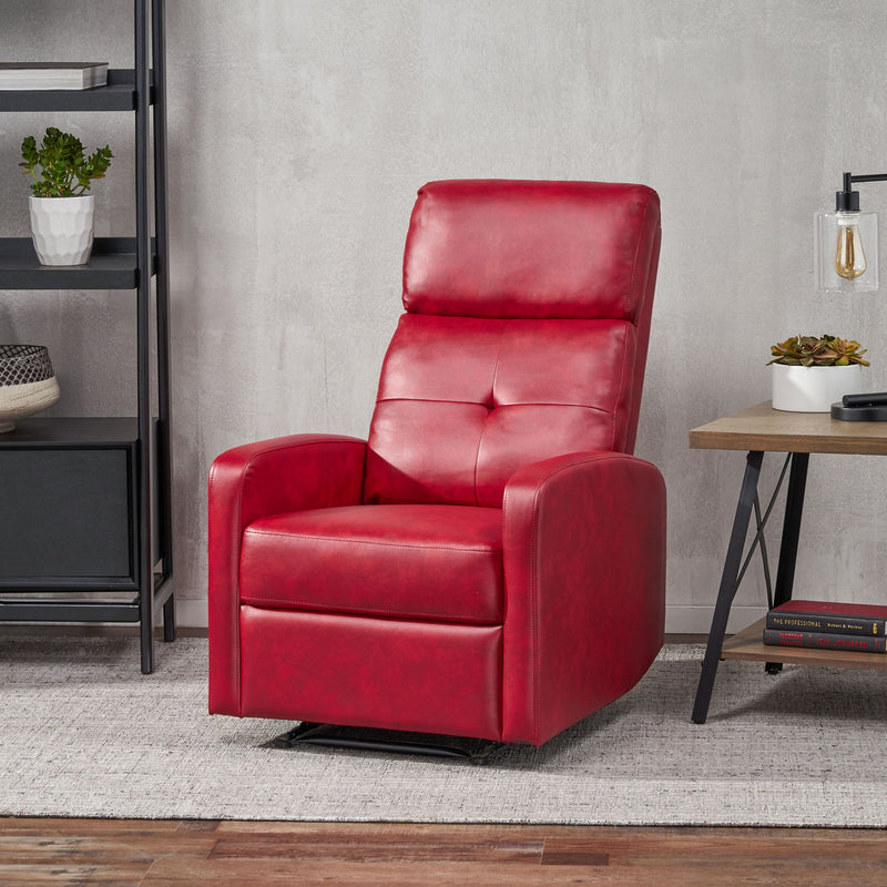 Contemporary Recliner Chair With Push Back Function - R&R Furniture Gallery (Fountain Valley, CA)