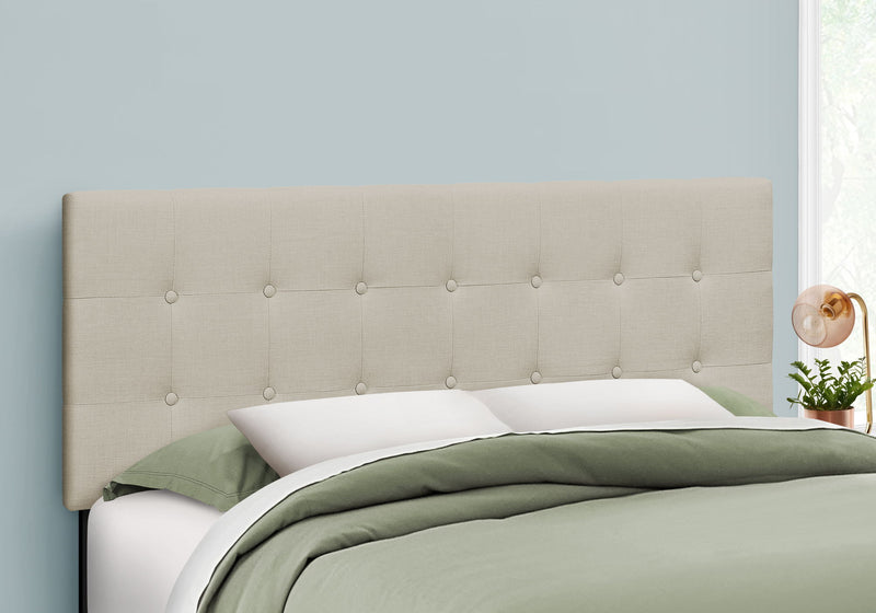 Queen Size, Bed Headboard Only, Upholstered Transitional - Beige - R&R Furniture Gallery (Fountain Valley, CA)