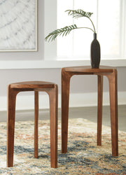 Brynnleigh - Accent Table Set (Set of 2) - Medium Brown - R&R Furniture Gallery (Fountain Valley, CA)