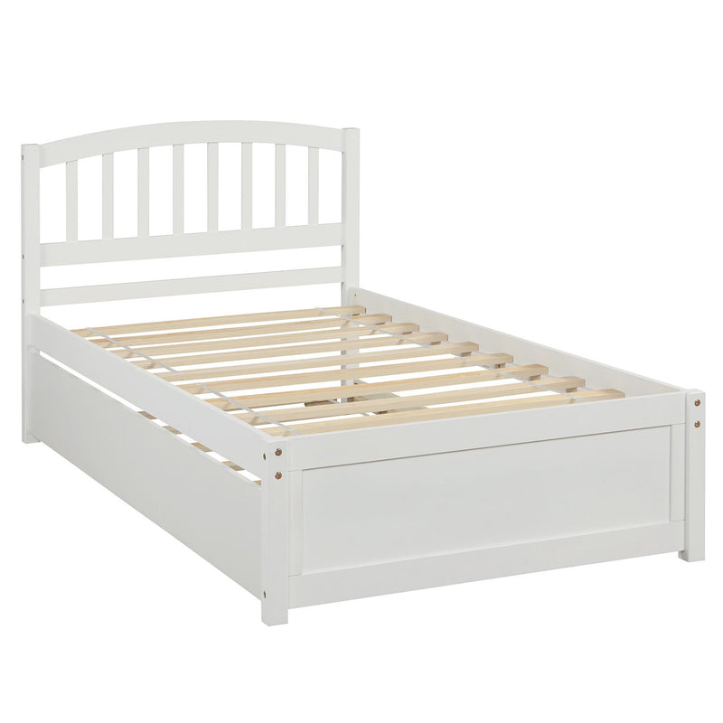 Platform Bed Wood Bed Frame With Trundle - R&R Furniture Gallery (Fountain Valley, CA)