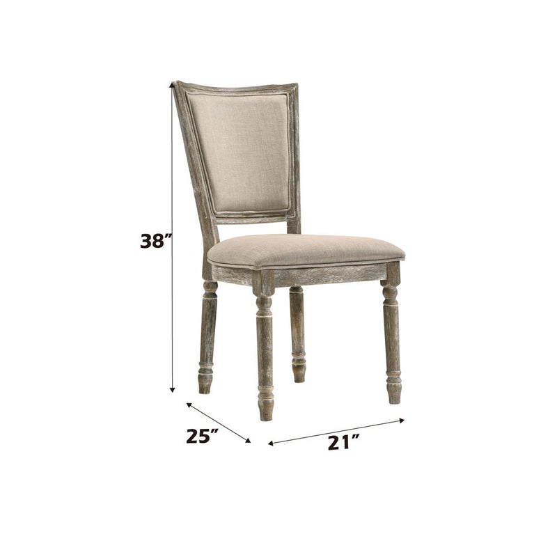 Gabrian - Fabric Side Chair (Set of 2) - Two-Tone Beige & Reclaimed Gray - R&R Furniture Gallery (Fountain Valley, CA)