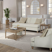 Sofa Single Reverable Cushion With 2 Pillows - Off White - R&R Furniture Gallery (Fountain Valley, CA)