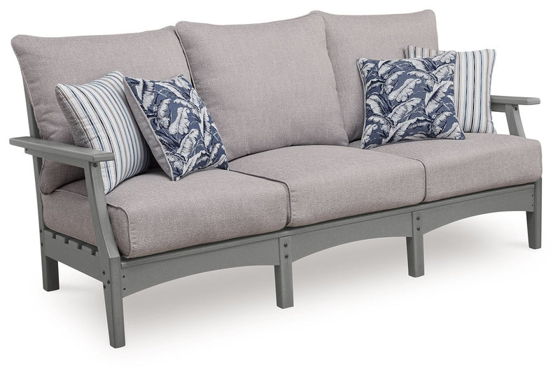 Cove Beach - Sofa With Cushion - Gray - R&R Furniture Gallery (Fountain Valley, CA)
