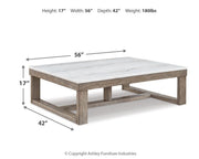 Loyaska - Rectangular Cocktail Table - Brown / Ivory - R&R Furniture Gallery (Fountain Valley, CA)