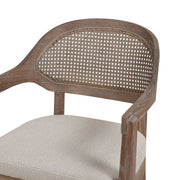 Americana - Mid-Century Modern Cane Back Dining Chair Textured Weave - Taupe Beige - R&R Furniture Gallery (Fountain Valley, CA)
