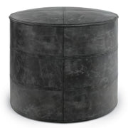 Connor - Handcrafted Round Pouf - R&R Furniture Gallery (Fountain Valley, CA)