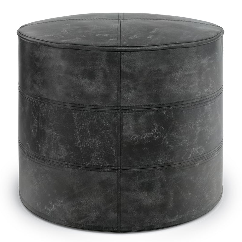 Connor - Handcrafted Round Pouf - R&R Furniture Gallery (Fountain Valley, CA)