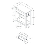 Accent End Table, 2 Tier, Narrow, Lamp, Storage Drawer, Charming Design - R&R Furniture Gallery (Fountain Valley, CA)