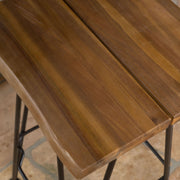 Outdoor Barstool With Angled Metal Legs - Brown - R&R Furniture Gallery (Fountain Valley, CA)