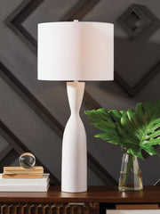 Davinford - Poly Table Lamp - White - R&R Furniture Gallery (Fountain Valley, CA)