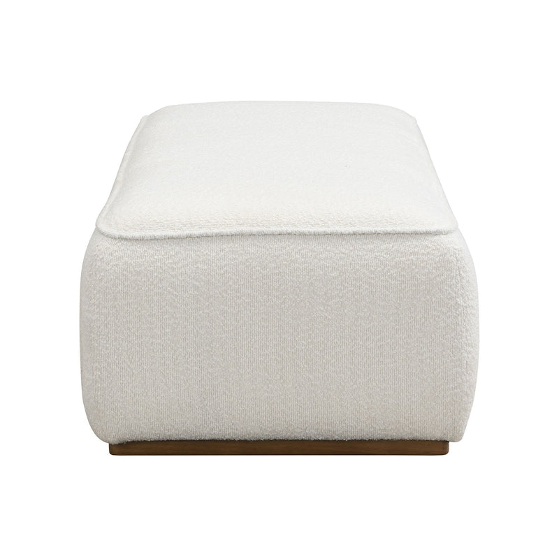 Grainy Footstool For Home - Beige - R&R Furniture Gallery (Fountain Valley, CA)