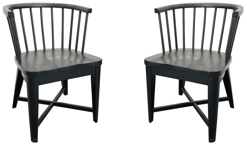 Americana Modern Dining - Dining Barrel Chair (Set of 2) - Black - R&R Furniture Gallery (Fountain Valley, CA)