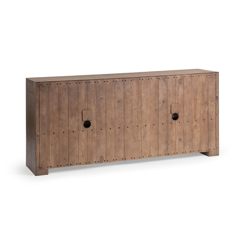 Classic Home Bristol 4-door cabinet buffet with wooden finish and spacious storage compartments.