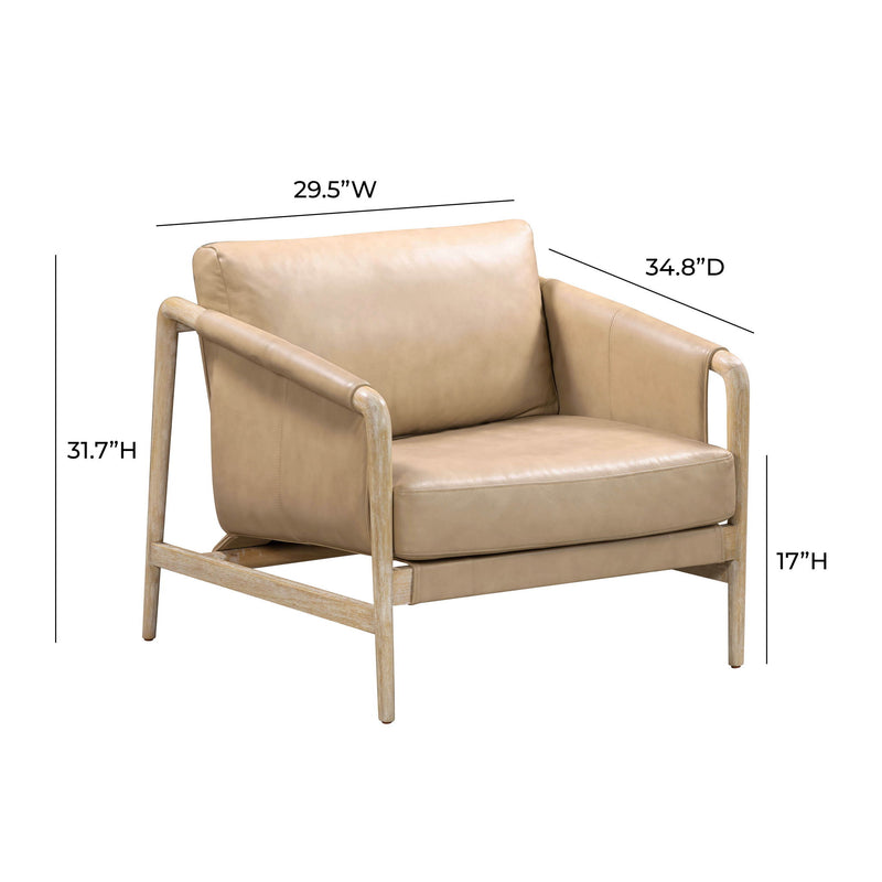Chakka - Genuine Leather Accent Chair - R&R Furniture Gallery (Fountain Valley, CA)